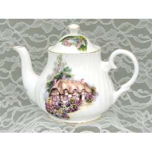  English Cottage Bone China 6 Cup Teapot