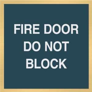  Fire Door Do Not Block Sign, 6 x 6