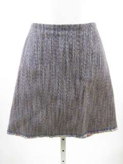 CACHAREL Blue Yellow Knit Wool Mini Skirt Sz 38  
