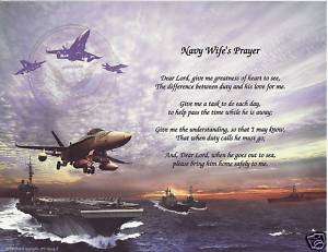 NAVY WIFE Poem Prayer Personalized Name Military Print  