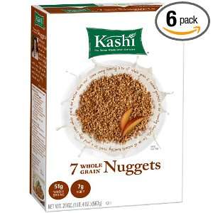 Kashi 7 Whole Grain Nuggets, 20 Ounce Boxes (Pack of 6)  