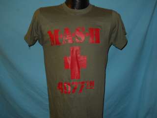 vintage MASH 4077TH TV SHOW OLIVE DRAB SOFT t shirt S  