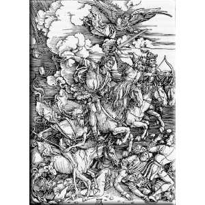 The Four Horsemen of the Apocalypse 11x16 Streched Canvas Art by Durer 