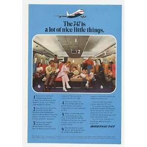  1971 Boeing 747 Jet A Lot of Nice Little Things Print Ad 