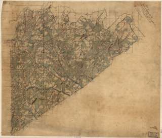 1864 Civil War Map of Prince George Co., VA  