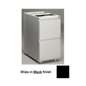  Stationary File Cabinet in Black   Mayline Office 