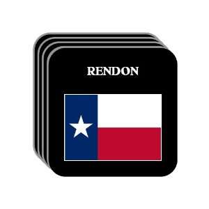  US State Flag   RENDON, Texas (TX) Set of 4 Mini Mousepad 