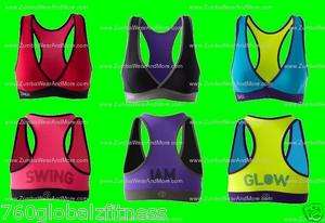 Zumba Shout Out V Bra Top  New With Tags Colorful Ships Fast  