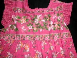  CORNELLOKI Pink Hawaiian Flower Flutter Summer Vacation Dress 3 4 4T