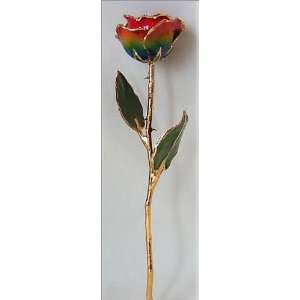  Rainbow Lacquered and Gold Rose 