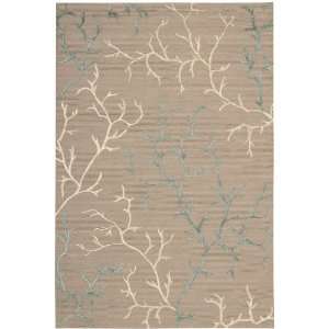 Nourison Sorrento Branches Mocca 5.0 Feet by 7.6 Feet Polyester/Wool 