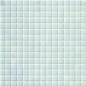   Marazzi Glass Mosaics 1 x 1 White Blue Ceramic Tile