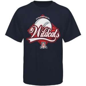   Baseball Diamond Graphic T shirt   Navy Blue