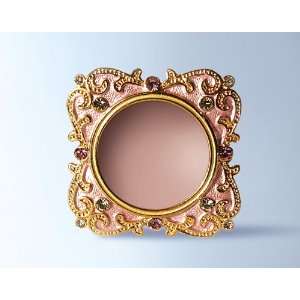   24 K Gold Scrolls Blue Photo Frame for a 1.5 Square Jewelry