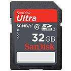 New SanDisk 32GB Ultra SDHC UHS I Memory Card, 30 MB/s Read Speed