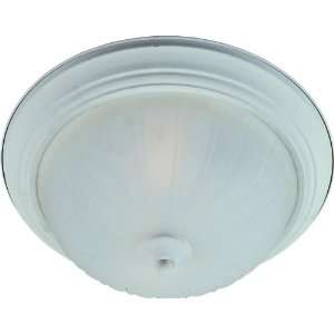   Flush Mount, Textured White Finish   Frosted Glass