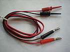 set Nickel Banana Plug to Small Test Clip Cable 1M  