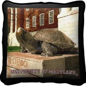    University of Maryland Testudo Square Pillow