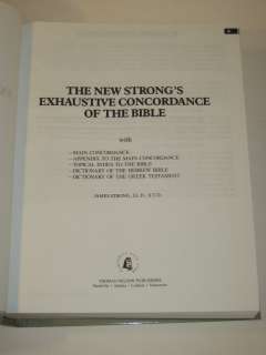   NEW STRONGS EXHAUSTIVE CONCORDANCE OF THE BIBLE 9780840767509  