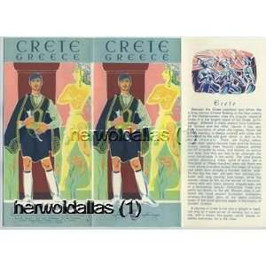  1955 Crete Greece Tourist Brochure with Map & Photos 