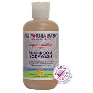 California Baby Shampoo & Body Wash Super Sensitive 8.5 fl 