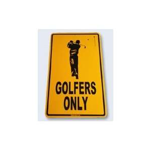  Seaweed Surf Co Golfers Only Yellow Aluminum Sign 18x12 