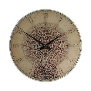    Ashton Sutton Murano Glass Mayan Temple Wall Clock