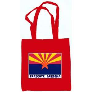 Prescott Arizona Souvenir Tote Bag Red
