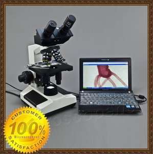 40x 2000x Binocular Compound Microscope with USB Camera  