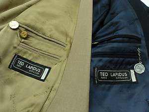 LOT OF 2 TED LAPIDUS PARIS NAVY CAMEL PURE WOOL JACKET SIZE 50 US 40 