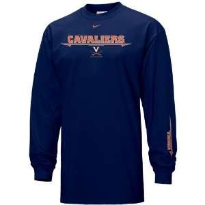 Nike Virginia Cavaliers Navy Blue Graphic Long Sleeve T 