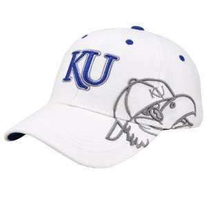  the World Kansas Jayhawks White Bootleg One Fit Hat