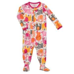   piece Elephants and Flowers Footed Cotton Sleeper Pajama (24 Months