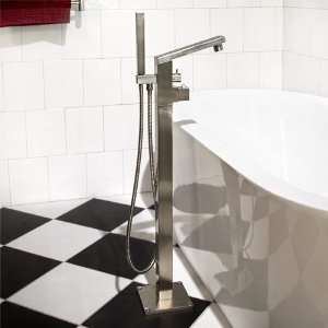  Squared Modern Thermostatic Freestanding Bath Filler with 
