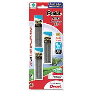Pentel .7mm Lead Refills Black   90 ct  