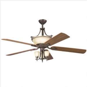  Bundle 66 Olympia Ceiling Fan in Olde Bronze with Cherry 
