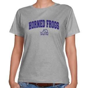  TCU Horned Frogs Ladies Ash Mascot Arch Classic Fit T 