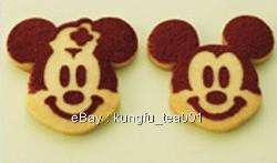   Mickey & Minnie Cookie Biscuit Food Stamp Mold Cutter w Stencil  JAPAN