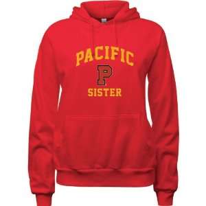  Pacific Boxers Red Womens Sister Arch Hooded Sweatshirt 
