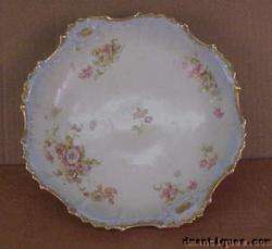 Antique B & H Limoges France Decorative HandPainted Floral Scalloped 