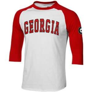 Georgia Bulldogs Dugout Raglan Premium Three Quarter Sleeve T shirt 