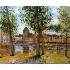  Poplars a Moret sur Loing, an August Afternoon