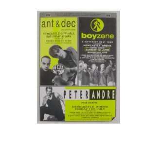  Ant & Dec BoyZone Peter Andre Handbill Poster Englis 