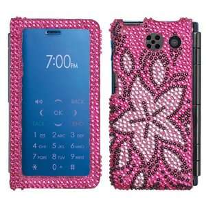  Tasteful Flowers Diamante Protector Faceplate Cover For 