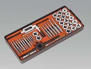 Sealey Tools Engineer Tap & Die Set 40pc Metric AK301  