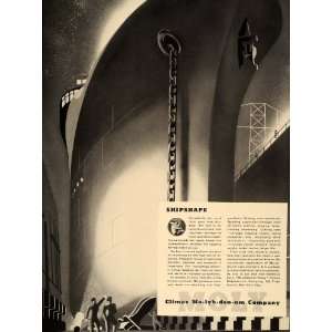  1937 Ad Climax Molybdenum Co. Ship Liner Hull Art Deco 