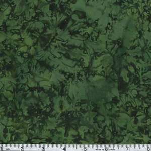  45 Wide Patina Handpaints Batik Green Fabric By The Yard 
