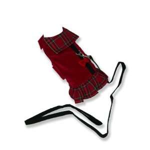  Red/Tartan Dress w/ Leash   XS