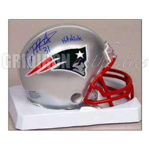 Brandon Meriweather Autographed Patriots Mini Helmet w/ Hit stick 