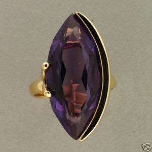 1920 MARQUISE 20CT MAN MADE PURPLE TO BLUE COLOR CHANGE SAPPHIRE RING 
